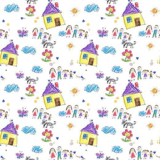 The same drawing turned into an all-over pattern
